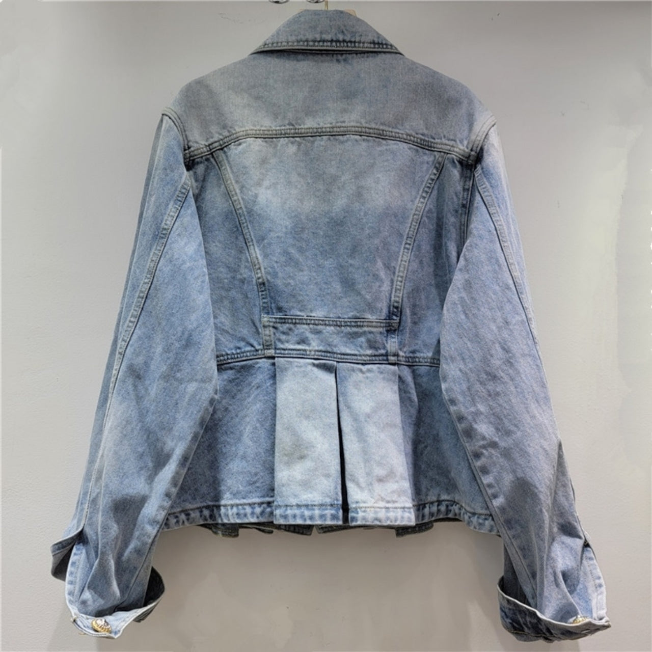 Denim Peplum Jacket D0064