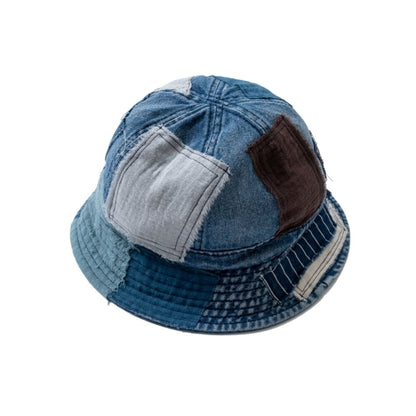 Patchwork denim hat HL2548