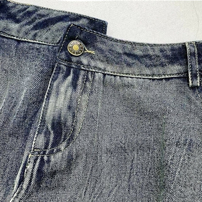 Irregular Hem Denim Skirt D0057