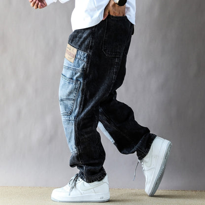 Docked design denim jeans D0092