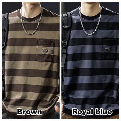 ポケットデザインボーダーTシャツ HL2578