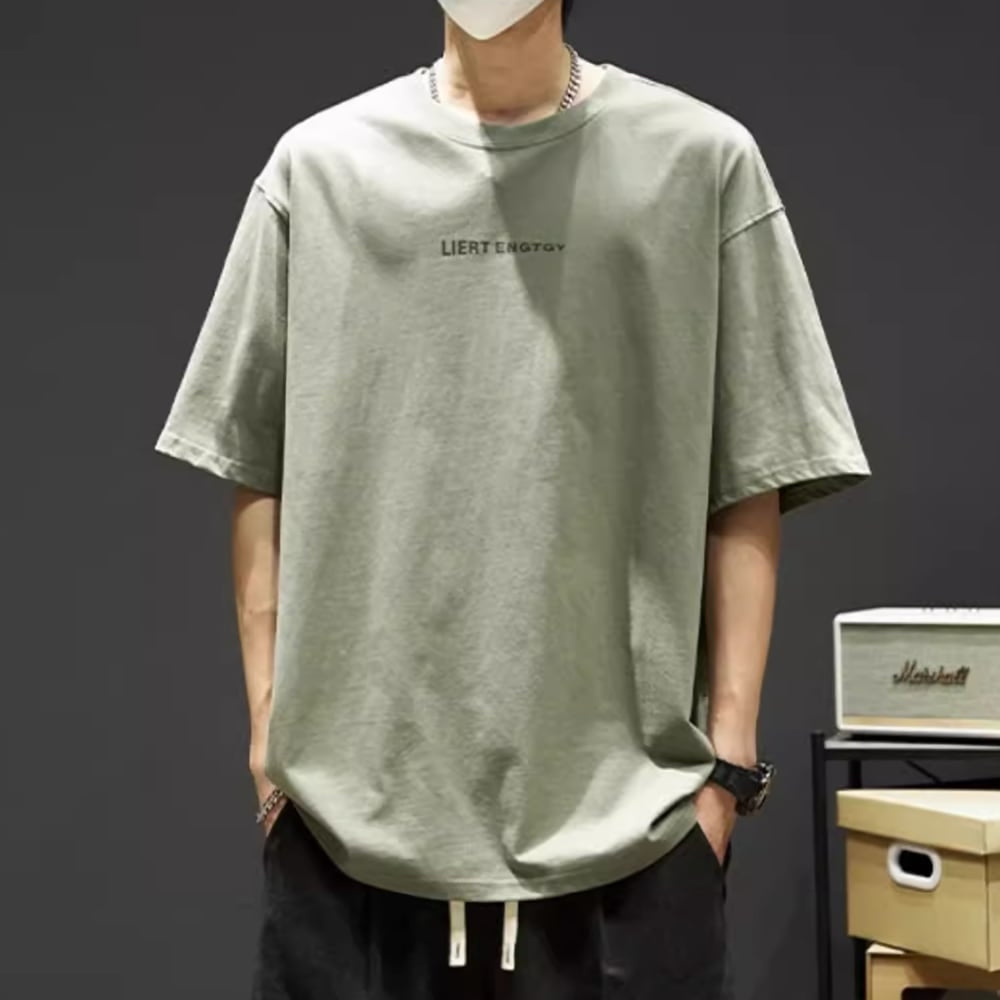 Round neck loose T-shirt HL2457