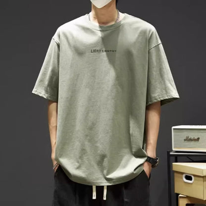 Round neck loose T-shirt HL2457