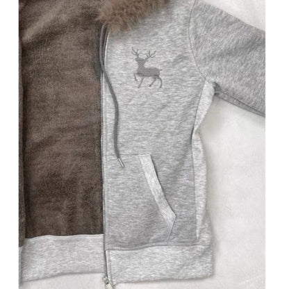 Fleece-lined hoodie E7040