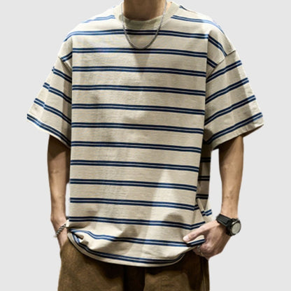 Round neck border T-shirt HL2575