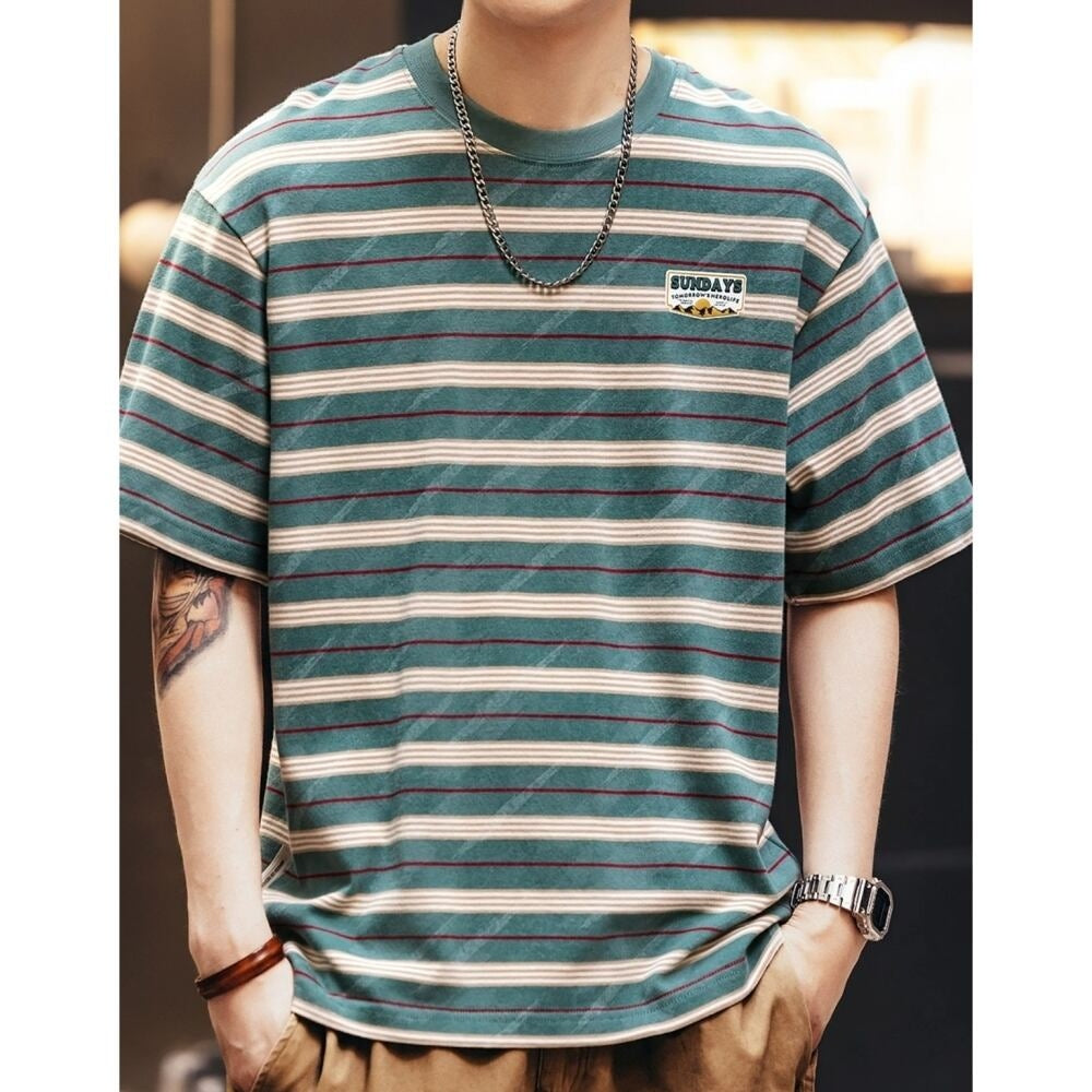 Crew neck striped T-shirt HL2576