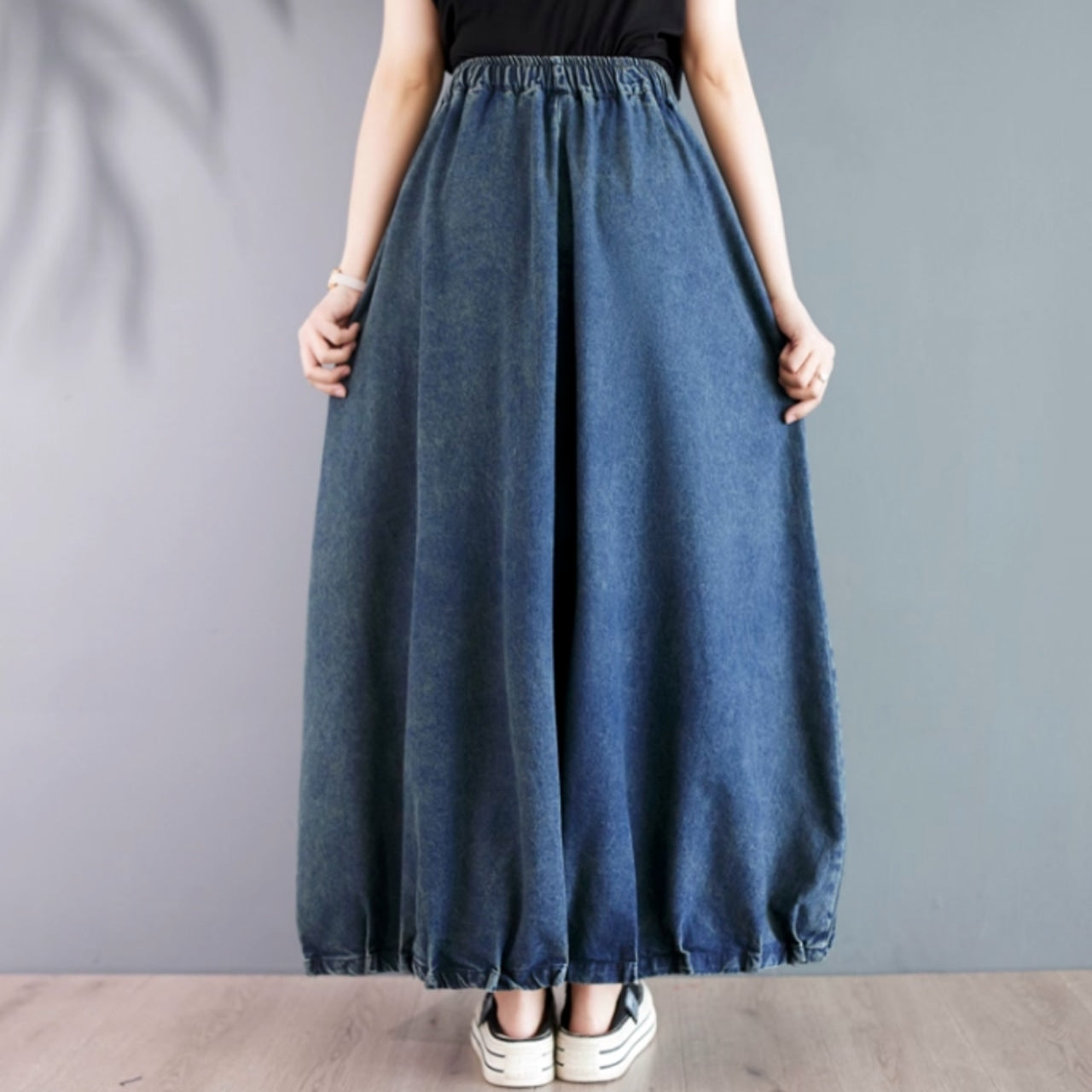 Denim balloon skirt D0072
