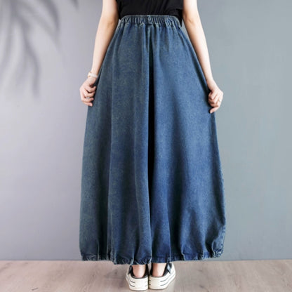 Denim balloon skirt D0072