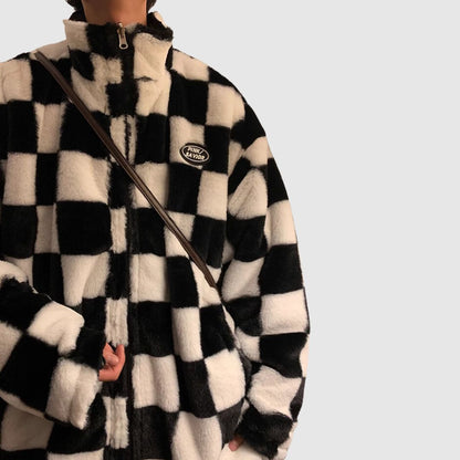 Block check reversible jacket HL1918