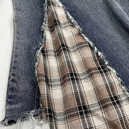 Irregular Hem Denim Skirt D0057