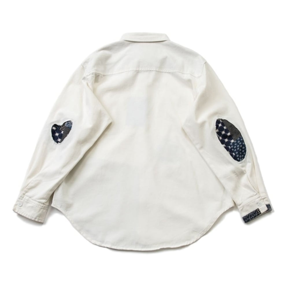 Patchwork white shirt HL2551