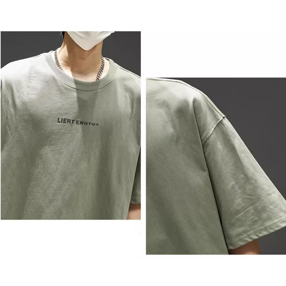 Round neck loose T-shirt HL2457