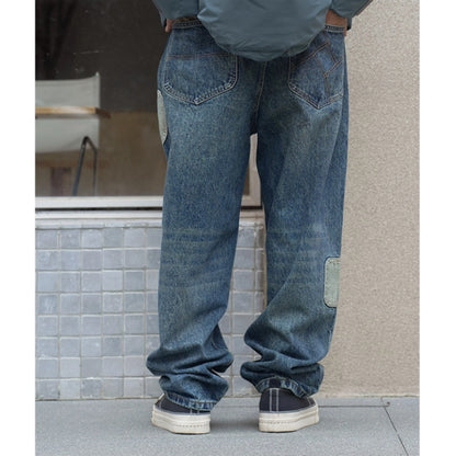 Denim applique jeans D0094