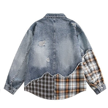 Zip up retro denim jacket HL2323