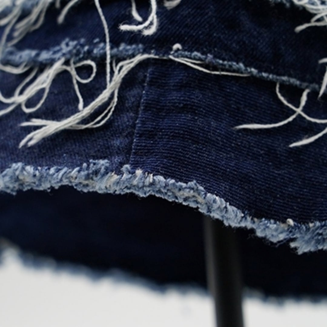 Patchwork denim bucket hat D0002