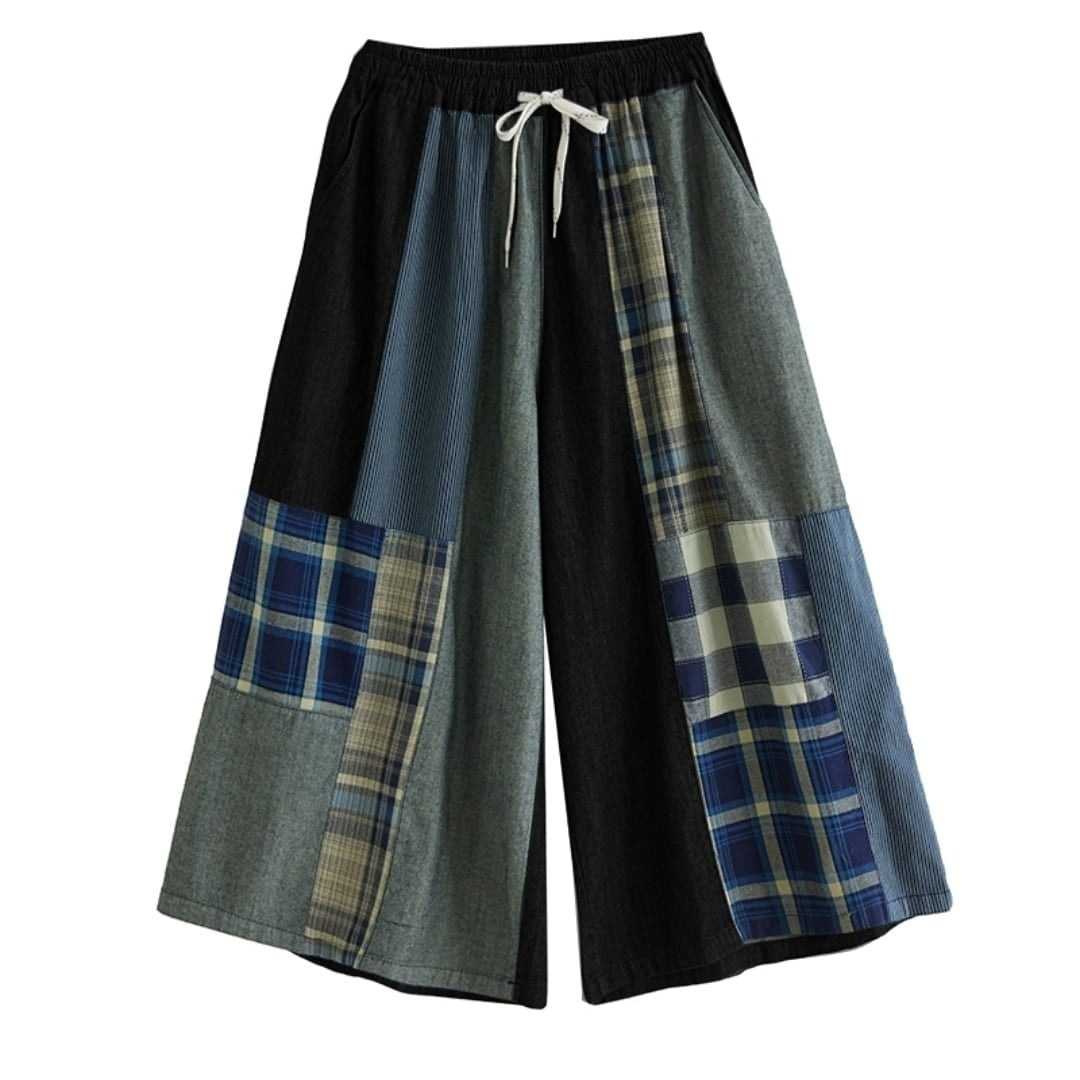 Flare wide denim pants D0021