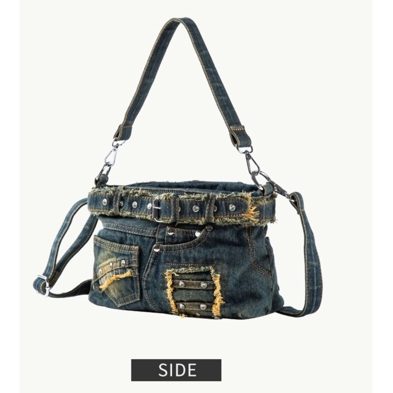 Belt Design Denim Bag D0041