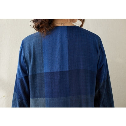 Blue grid one piece D0067