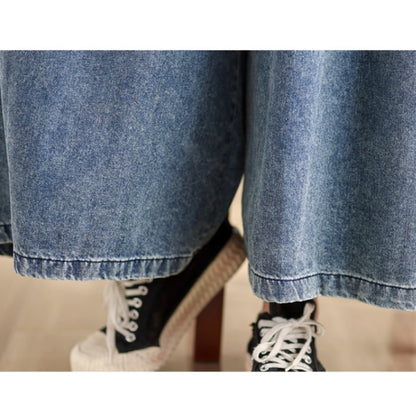 Wide baggy denim pants D0074
