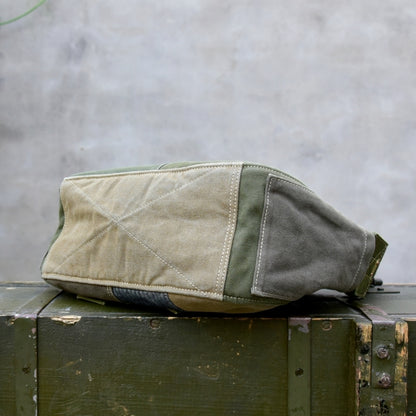 Patchwork Denim Messenger Bag D0033