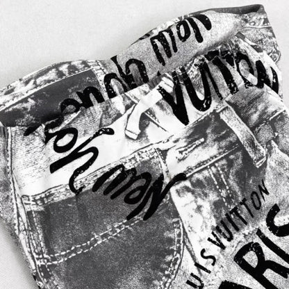 Graphic print bare top E7046