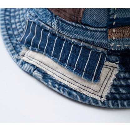 Patchwork denim hat HL2548
