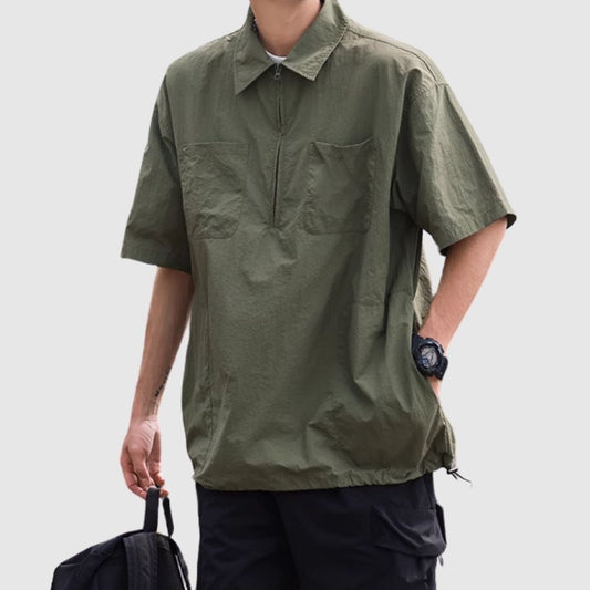 Half zip short sleeve shirt HL2458