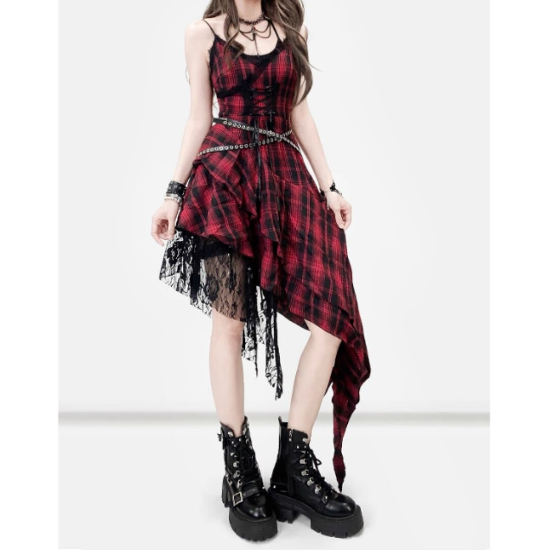 Asymmetric camisole dress E7049