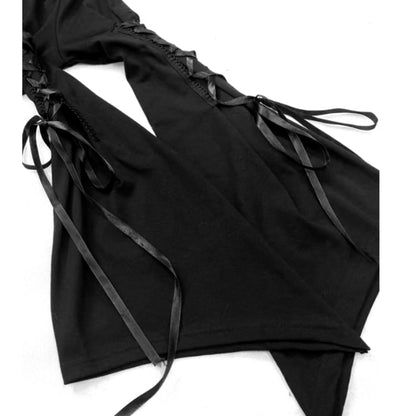 Long sleeve gothic tops E7027