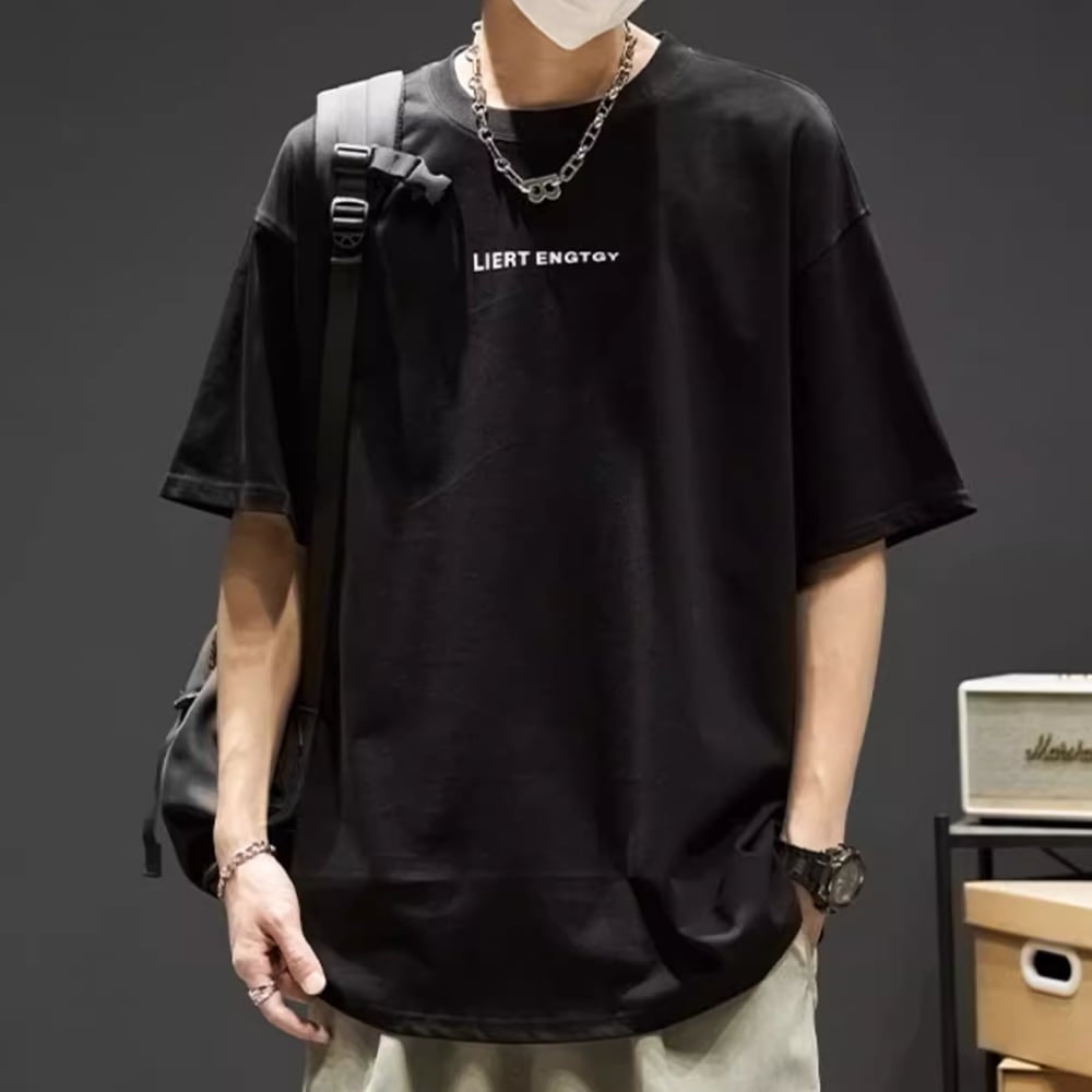 Round neck loose T-shirt HL2457