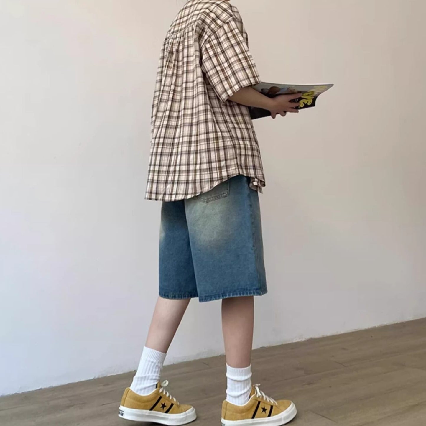 Half sleeve check shirt HL2500