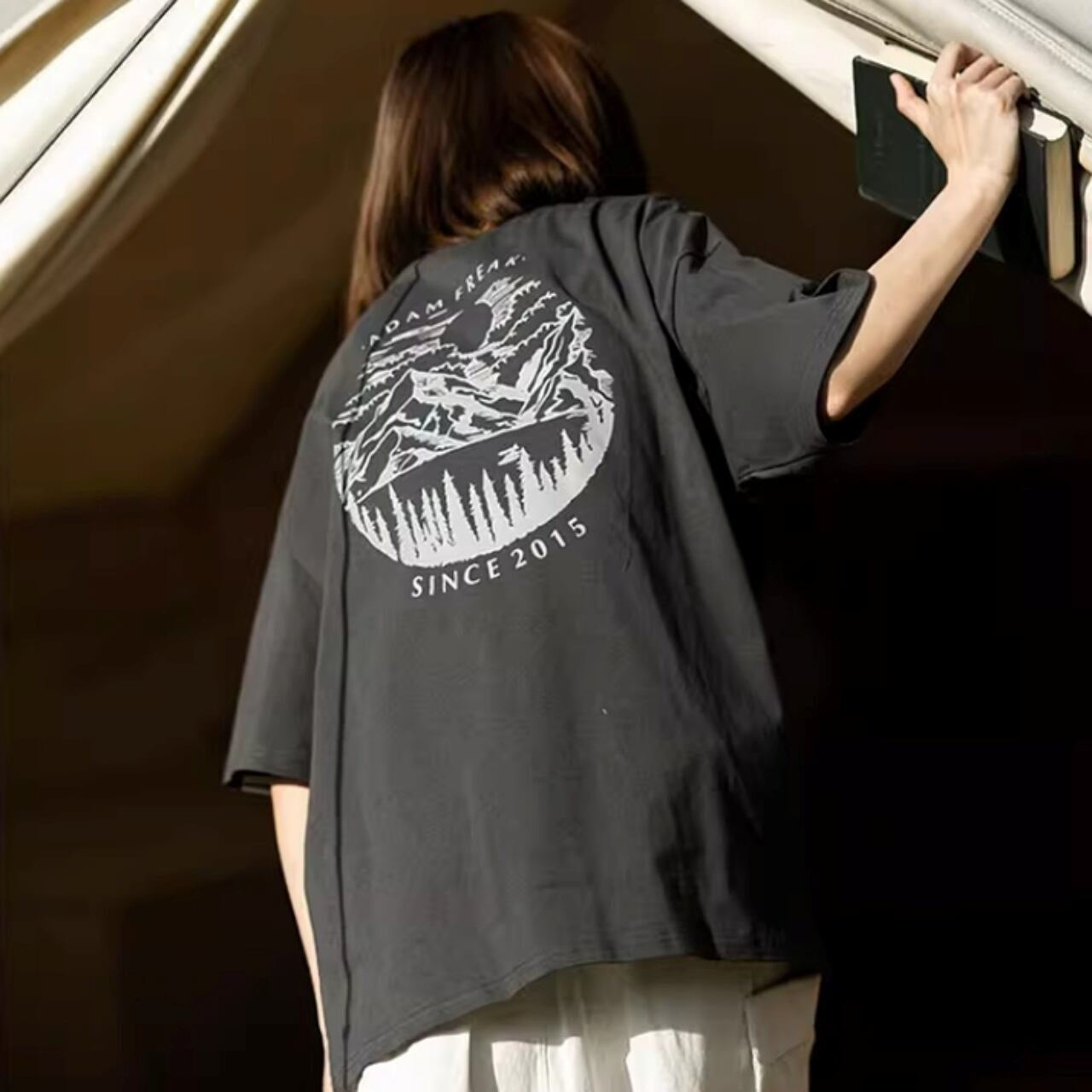 Back print T-shirt HL2538