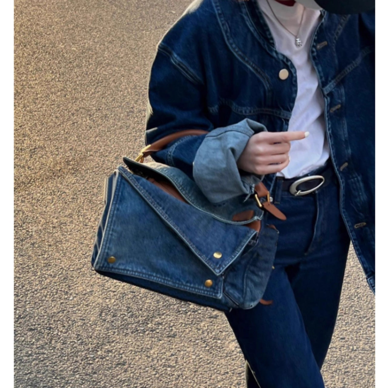 Denim Shoulder Bag D0034