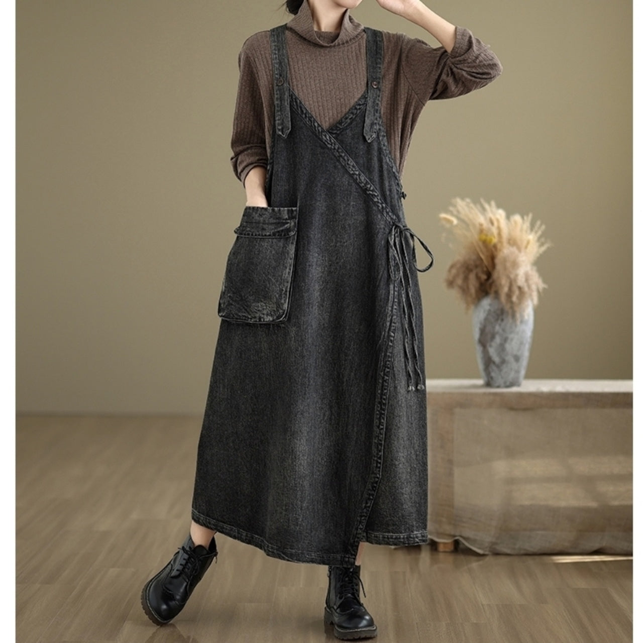 Denim jumper skirt  D0069