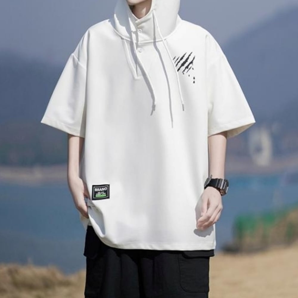 Pullover short sleeve hoodie HL2558
