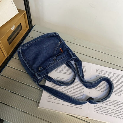 Denim shoulder bag D0039