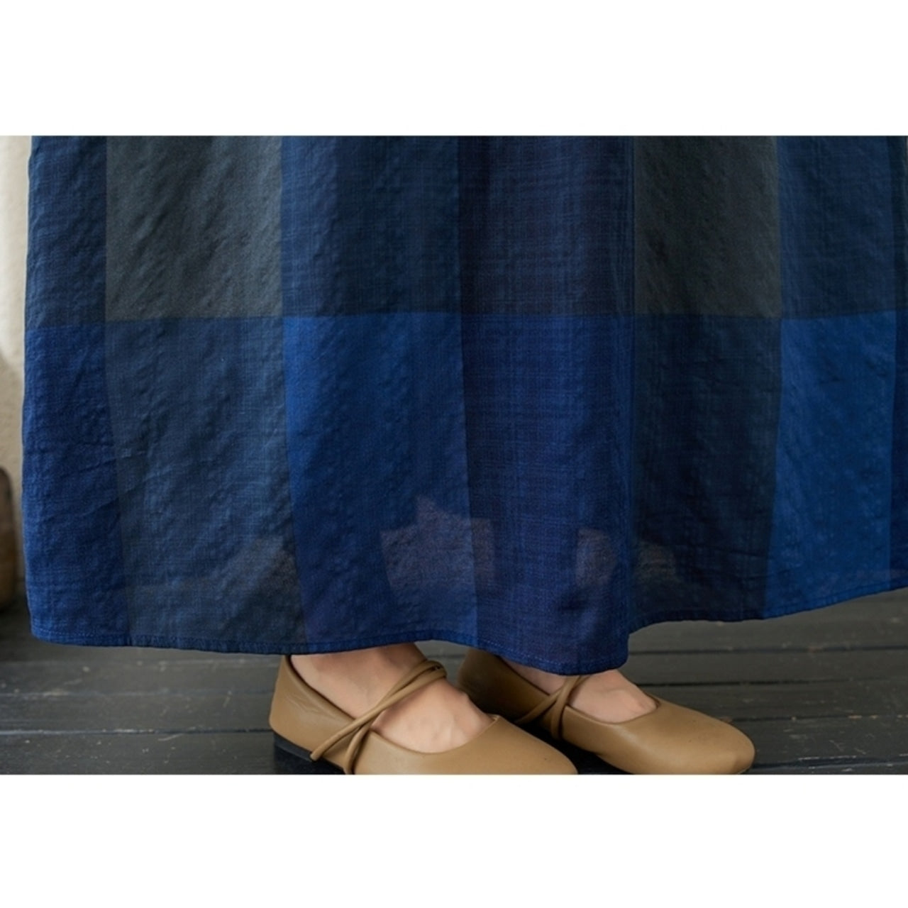 Blue grid one piece D0067