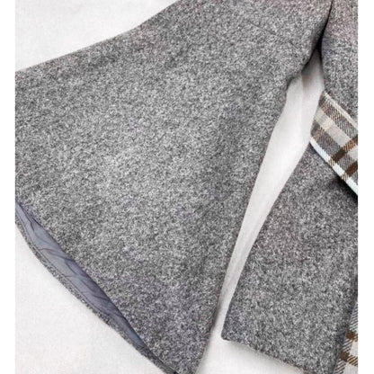 Short length coat & Pleated skirt E7005