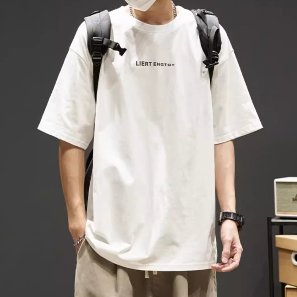 Round neck loose T-shirt HL2457