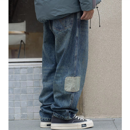 Denim applique jeans D0094