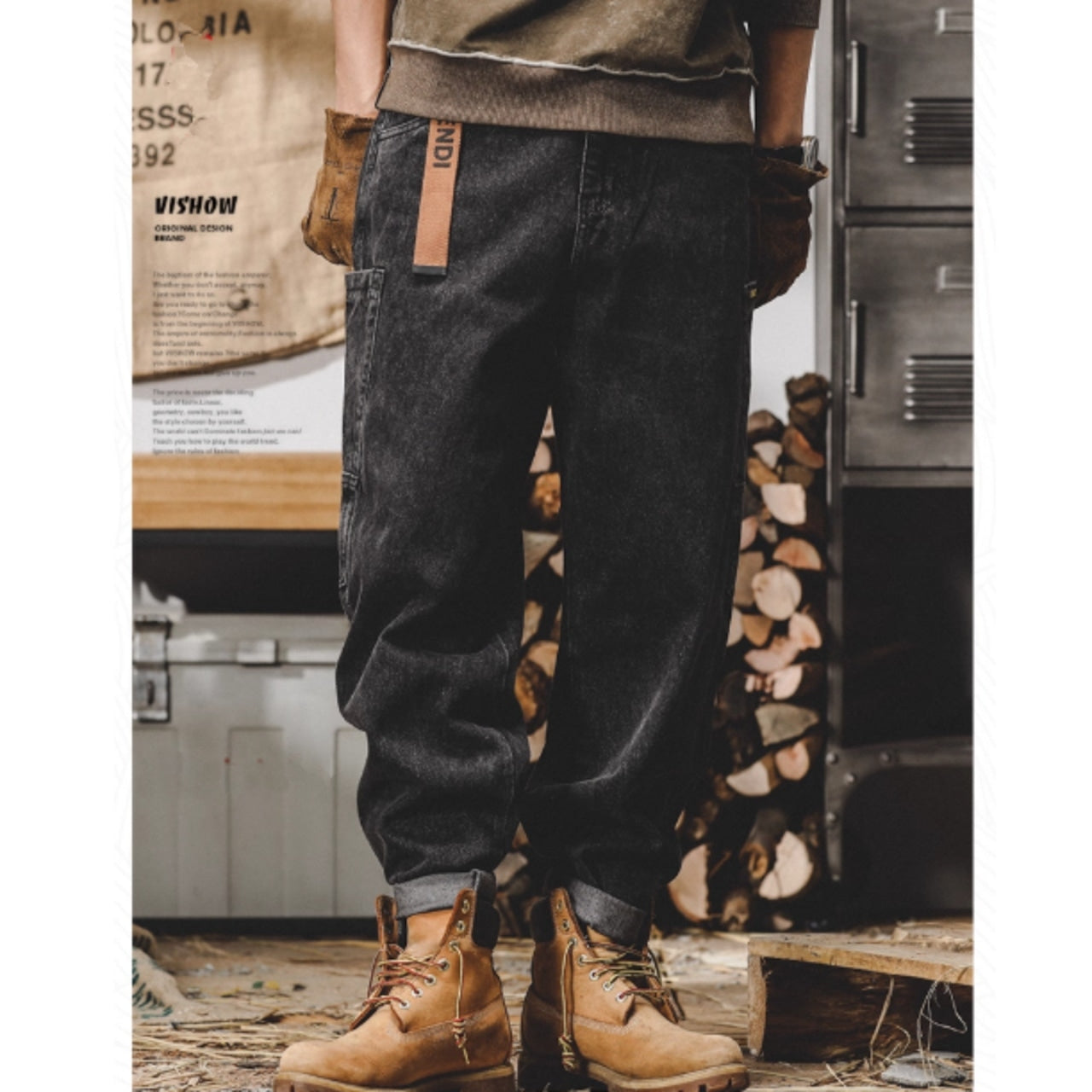 Loose Straight Denim Jeans D0006