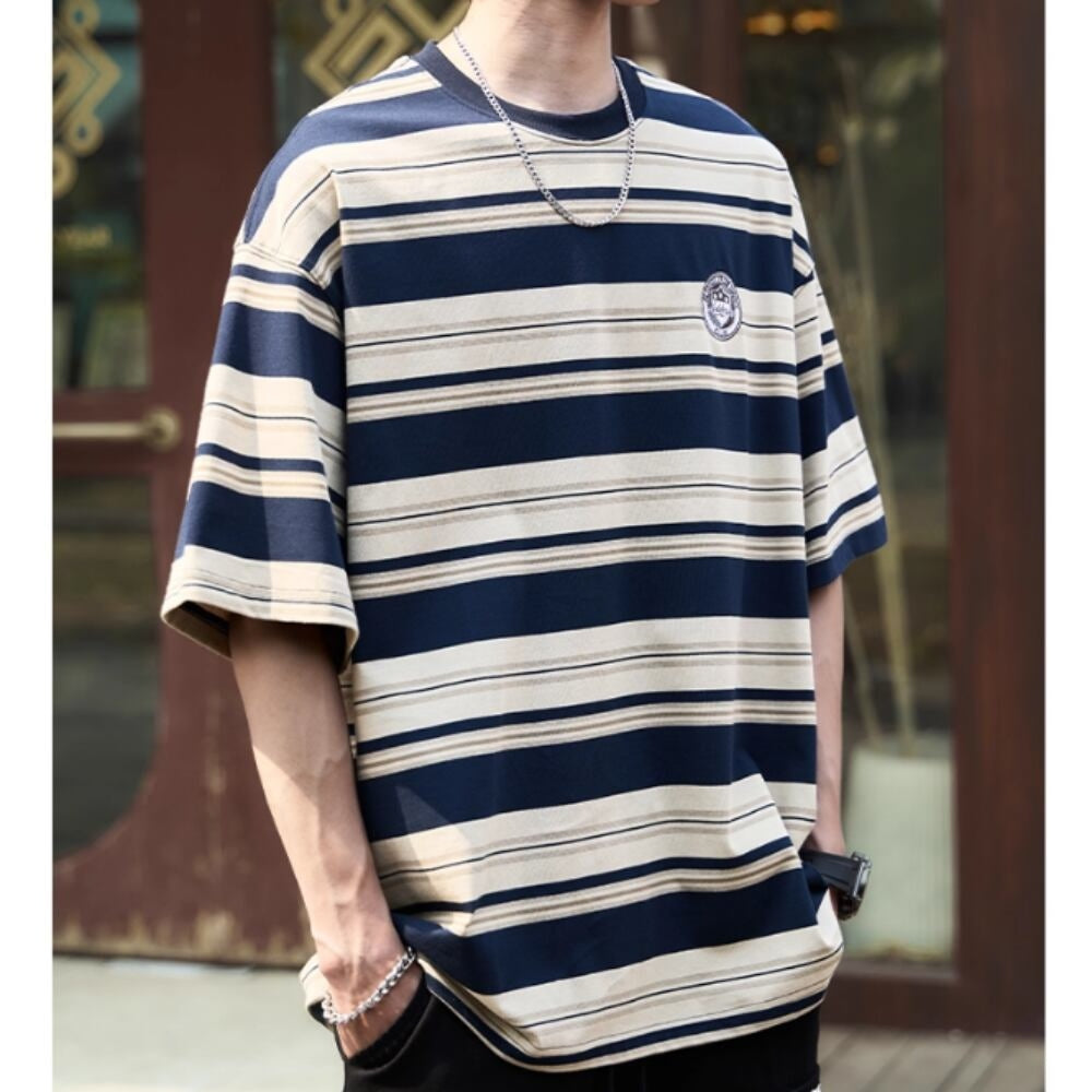 Mixed border T-shirt HL2579