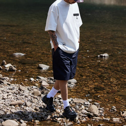 Zipper pocket design T-shirt HL2564