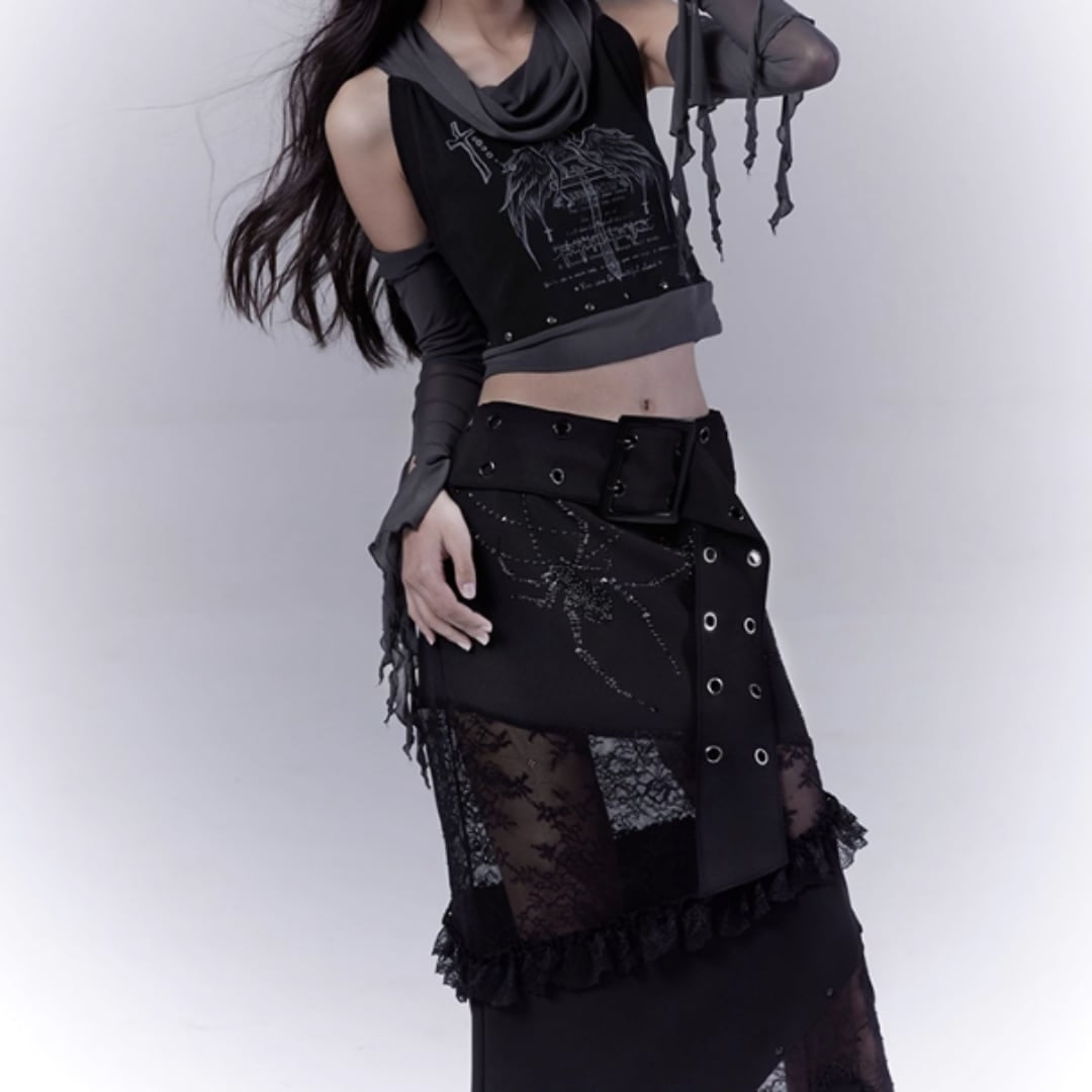 Sleeveless tops with arm warmers E7032