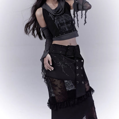 Sleeveless tops with arm warmers E7032