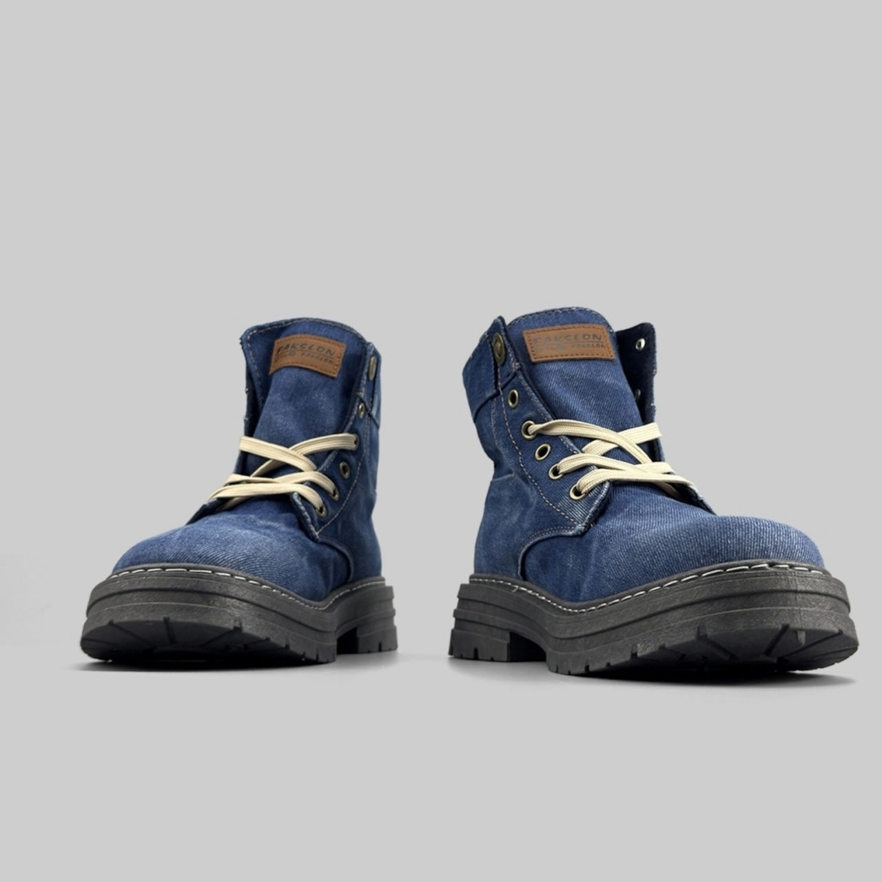 Lace up Denim Boots D0016