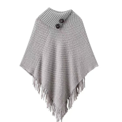 Knit poncho E7013