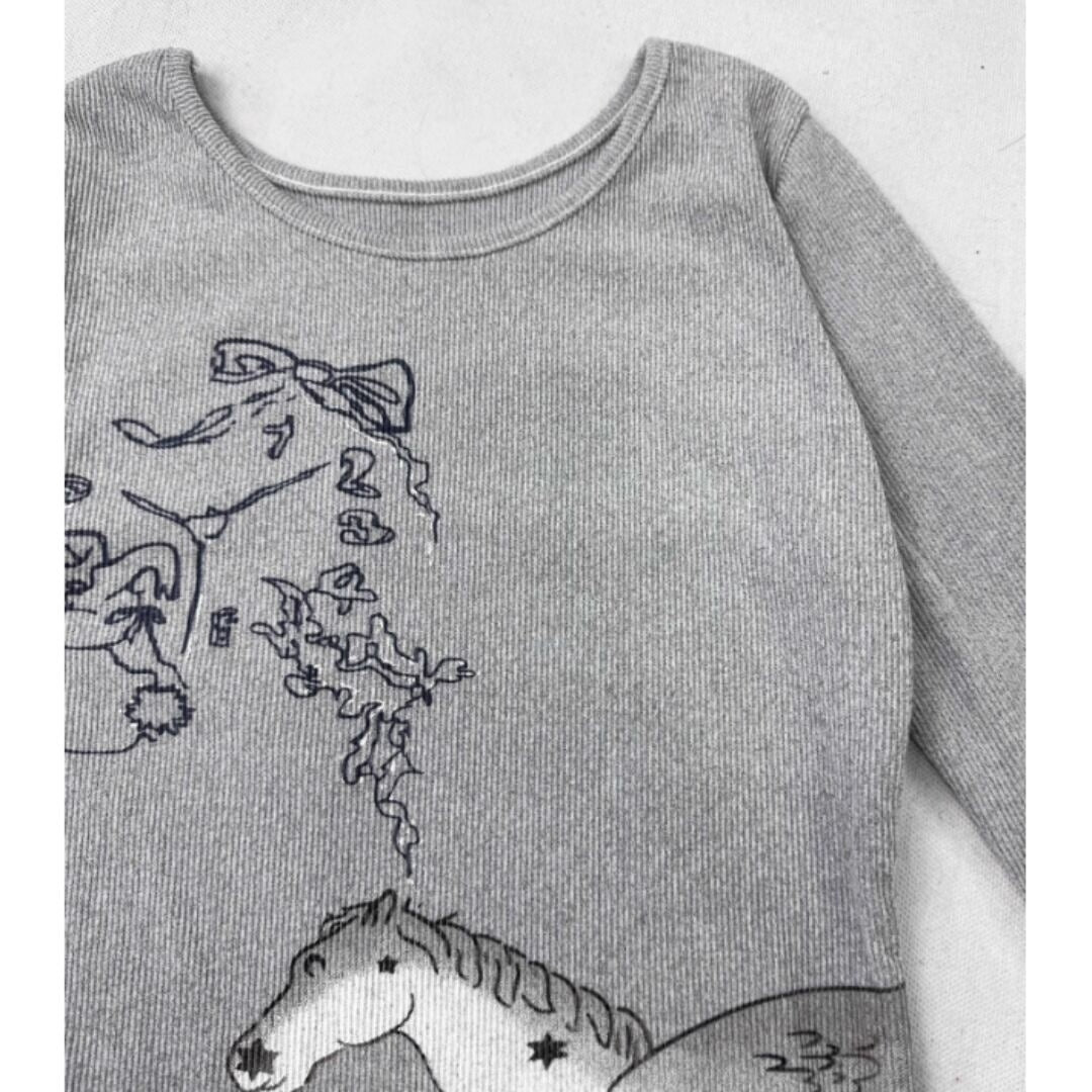 Pegasus print long sleeve tops E7043