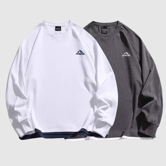 Layered style long sleeve T-shirt H2426