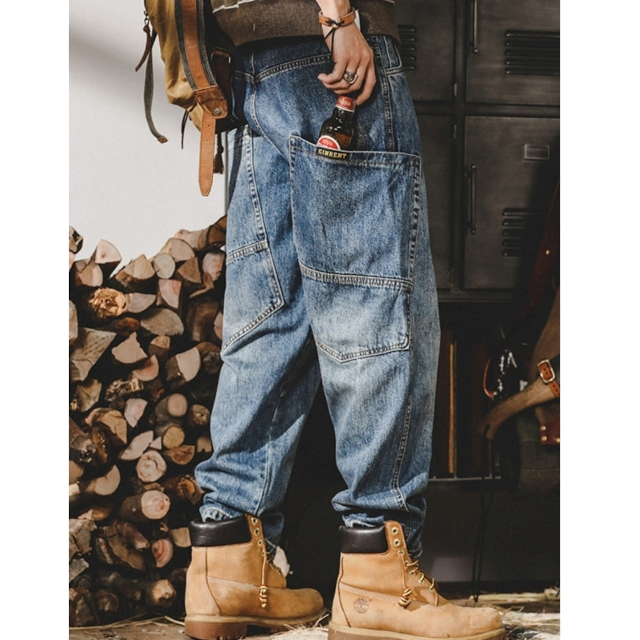 Loose Straight Denim Jeans D0006